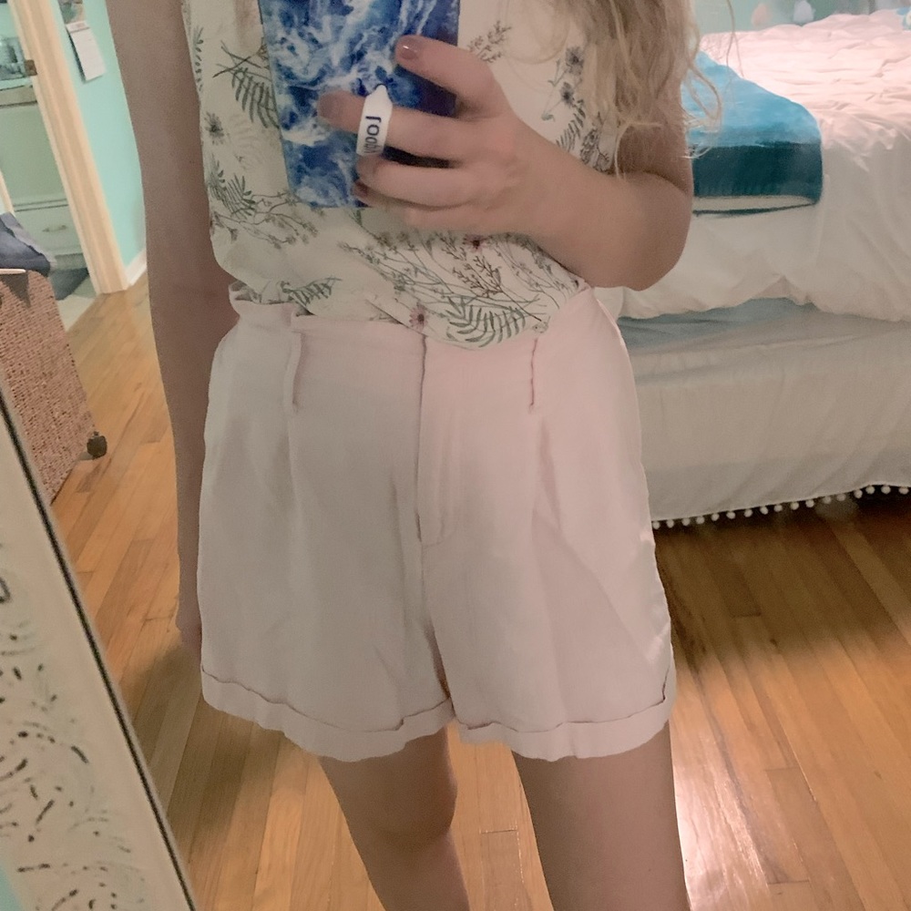 Light Pink High Waisted Shorts